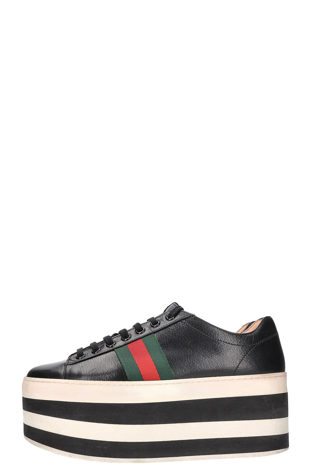 GUCCI Baskets Peggy Noir Blanc