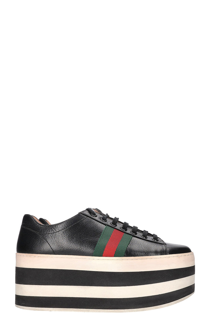 GUCCI Baskets Peggy Noir Blanc