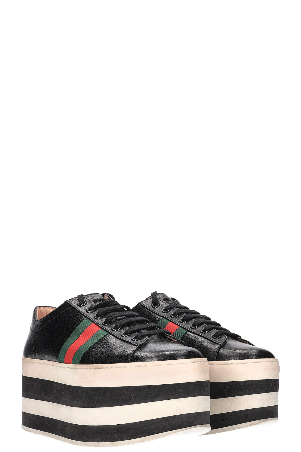 GUCCI Baskets Peggy Noir Blanc