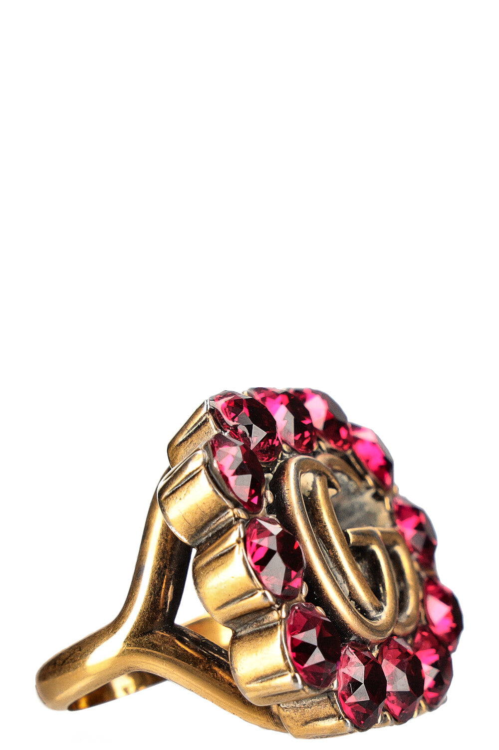 Gucci crystal sales double g ring