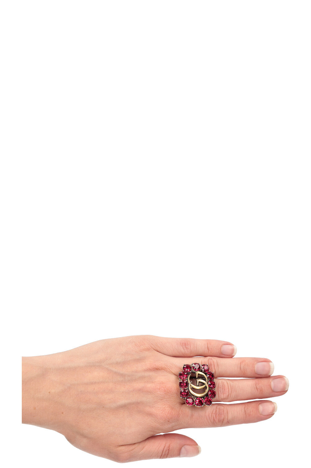 GUCCI Double G Ring Crystals