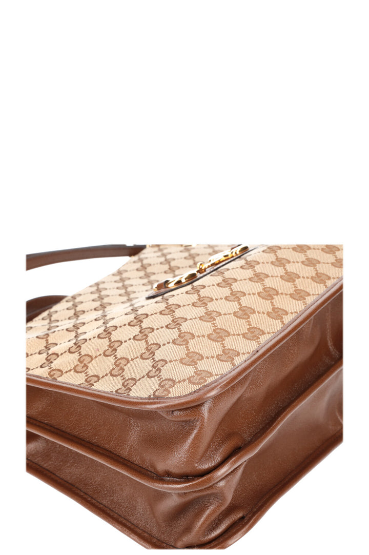 GUCCI Large Horsebit 1955 Tote Bag GG Canvas