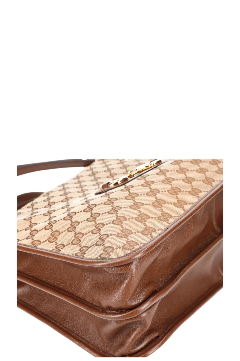 GUCCI Large Horsebit 1955 Tote Bag GG Canvas