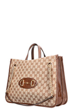 GUCCI Large Horsebit 1955 Tote Bag GG Canvas
