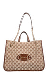 GUCCI Large Horsebit 1955 Tote Bag GG Canvas