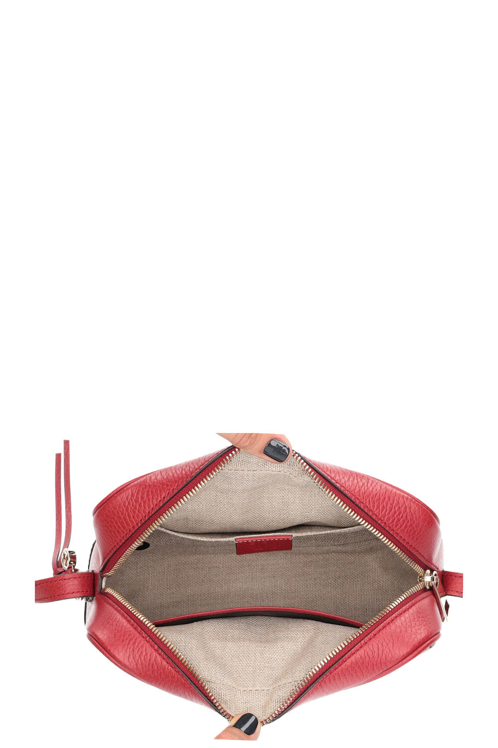 GUCCI Bree Disco Bag Canvas Red