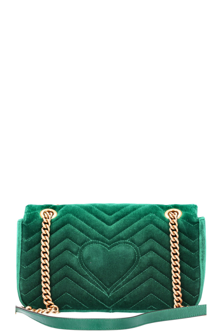 GUCCI GG Marmont Sac Velours Vert Petit