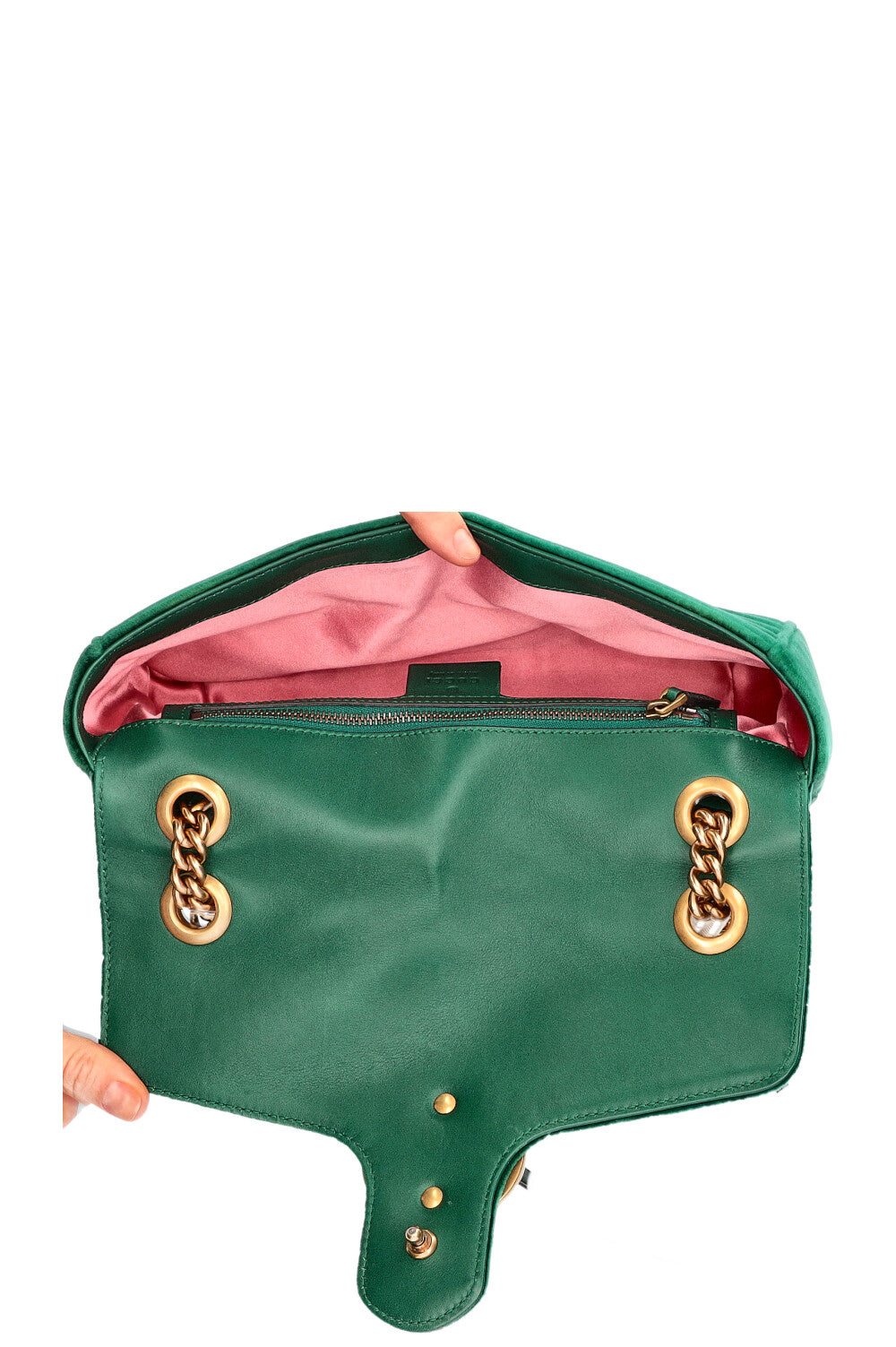 Gucci marmont clearance green velvet