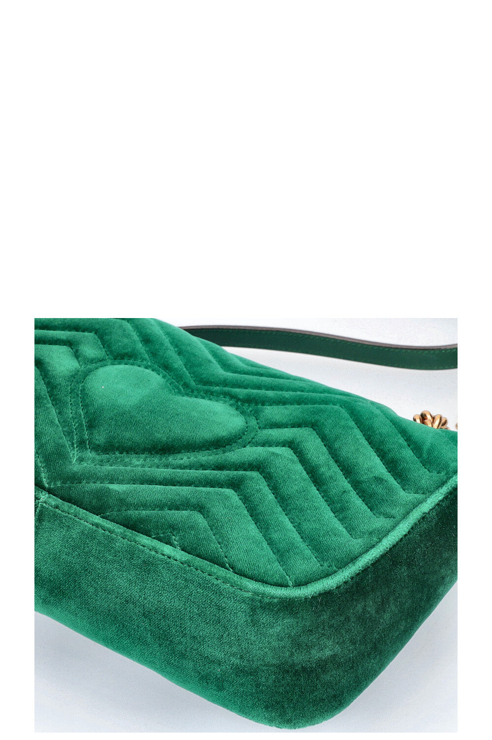 GUCCI GG Marmont Sac Velours Vert Petit