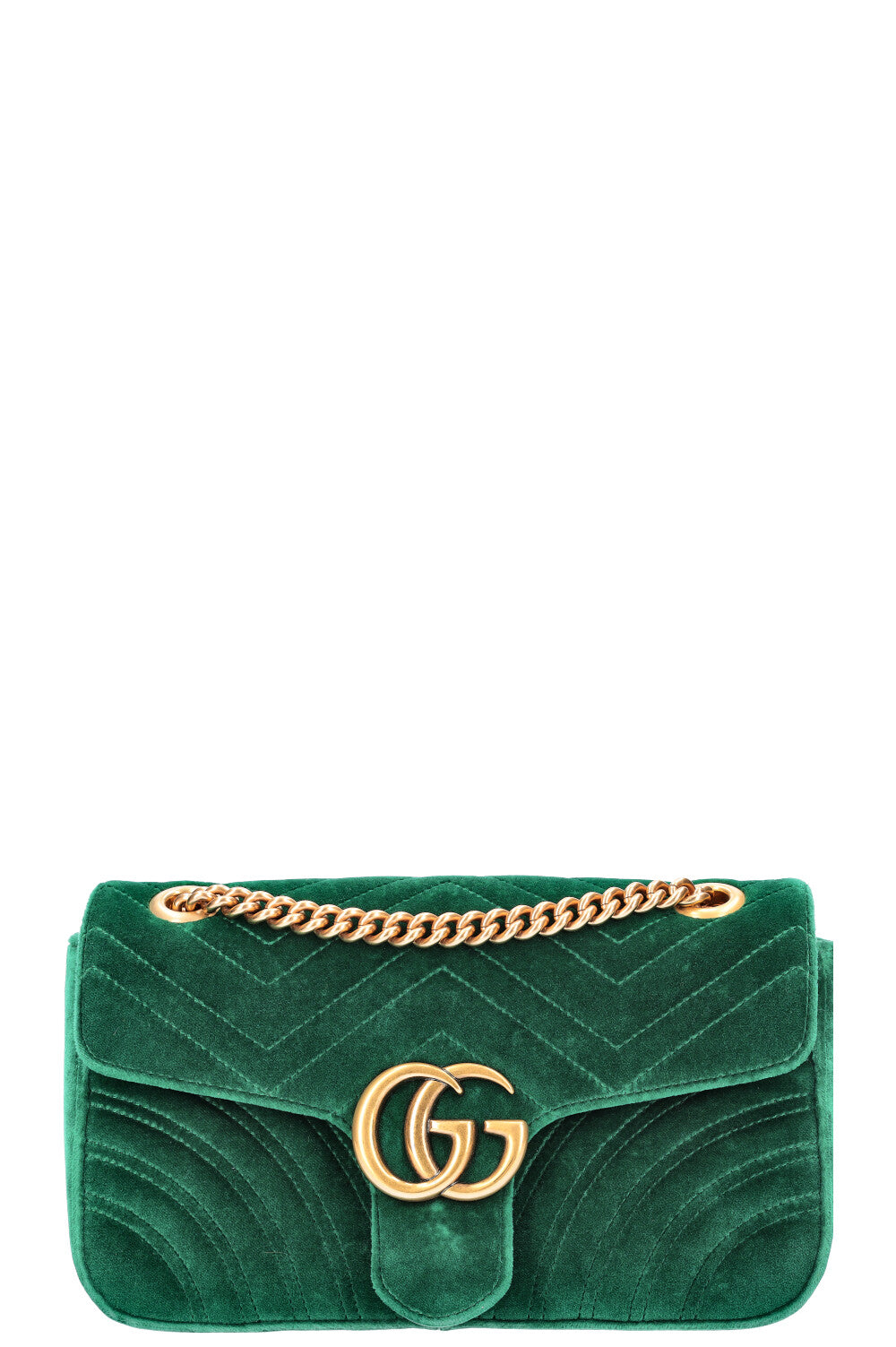 GUCCI GG Marmont Sac Velours Vert Petit
