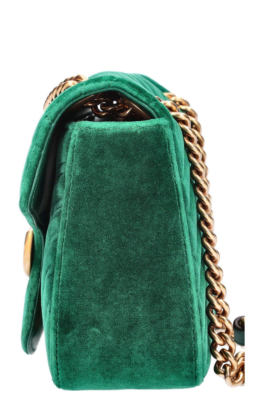GUCCI GG Marmont Bag Green Velvet Small