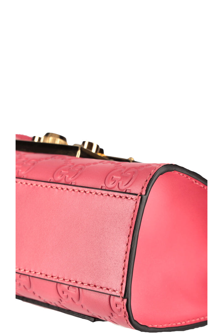 GUCCI Padlpock Bag Guccissima Leather Pink