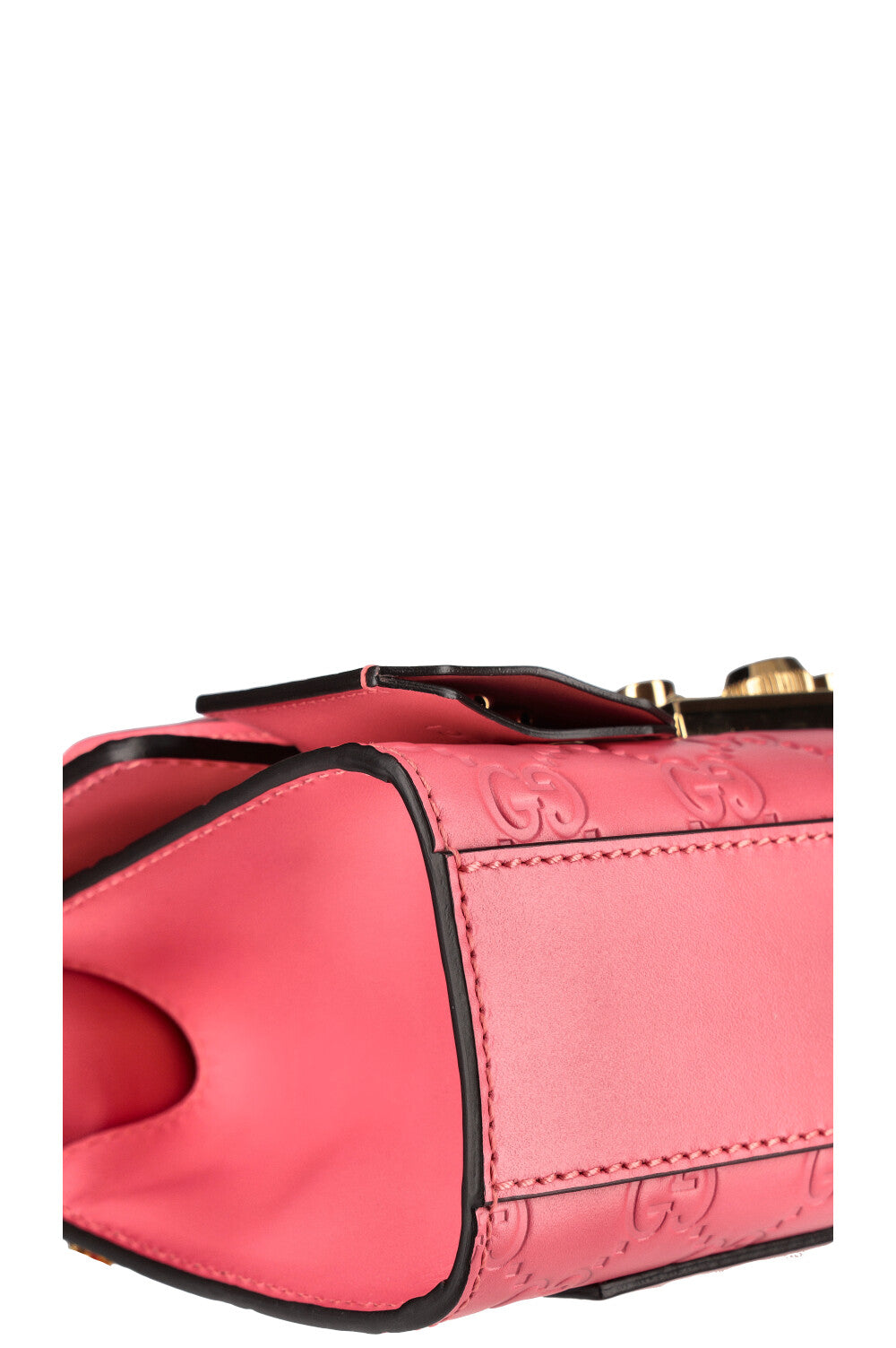 GUCCI Padlpock Bag Guccissima Leather Pink
