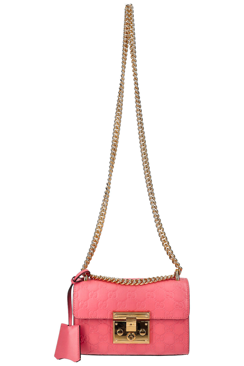GUCCI Padlpock Bag Guccissima Leather Pink