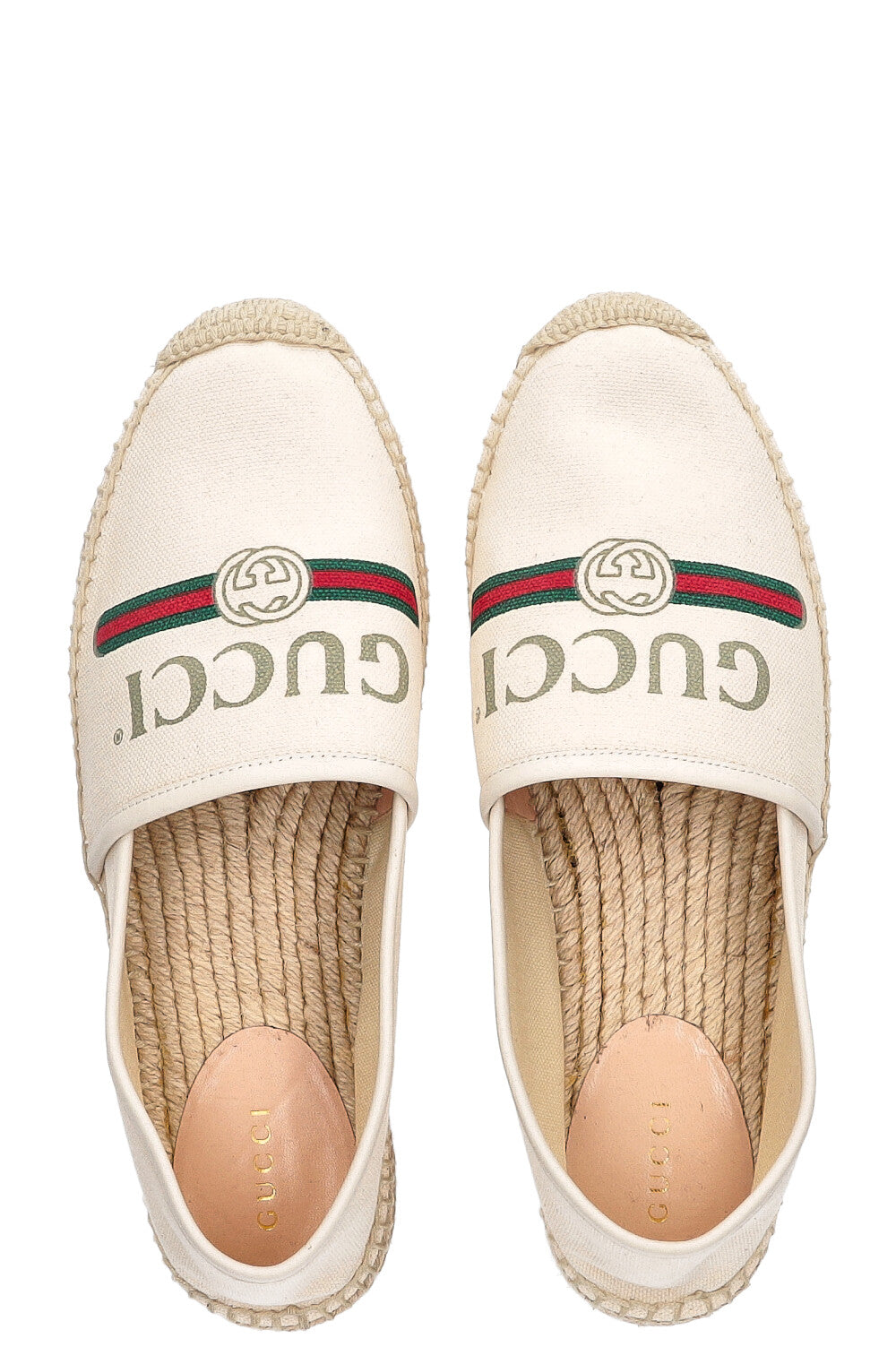 GUCCI Espadrilles Logo Blanc