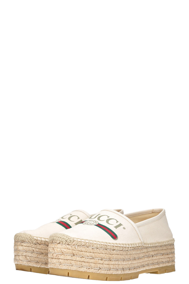 GUCCI Espadrilles Logo White