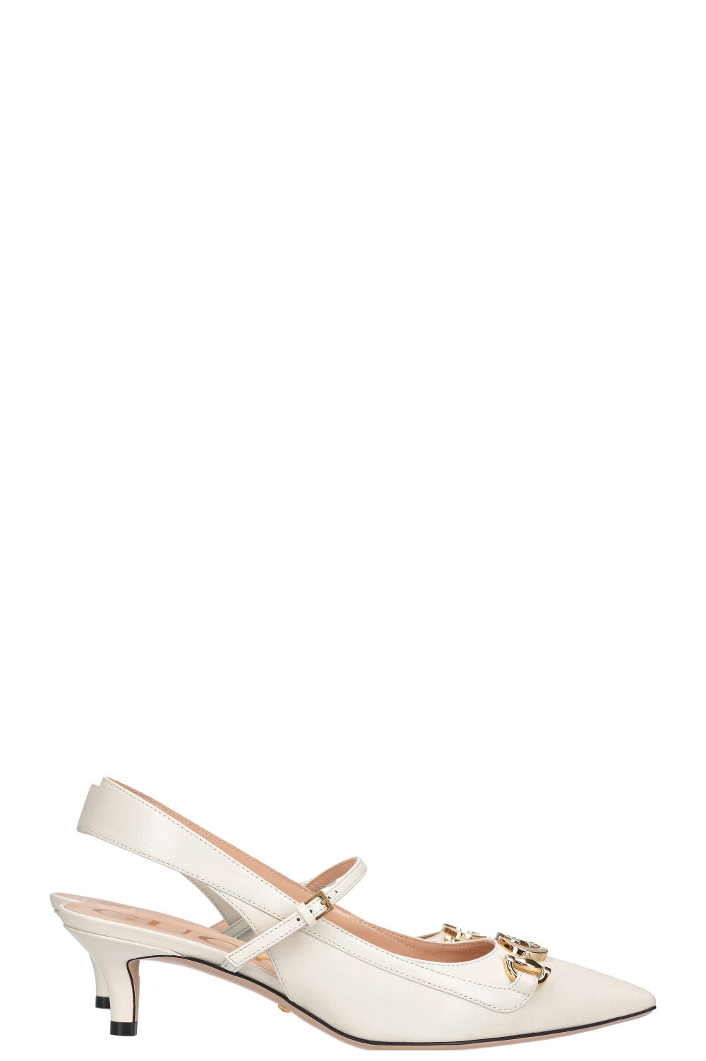 GUCCI Zumi Kitten Heels White