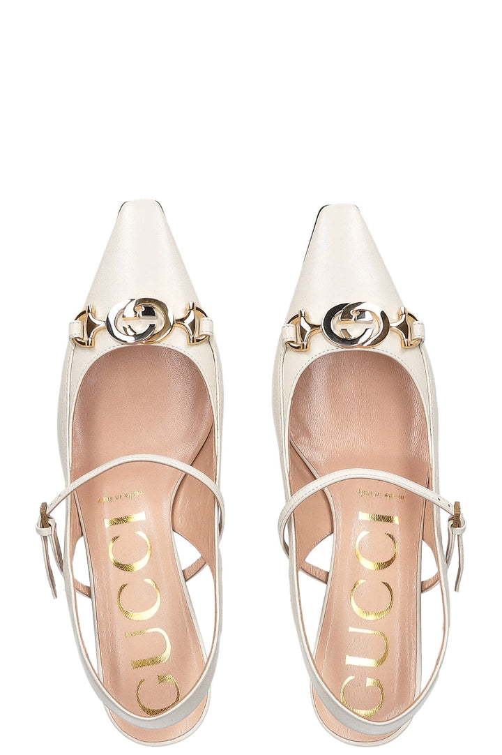 GUCCI Zumi Kitten Heels White