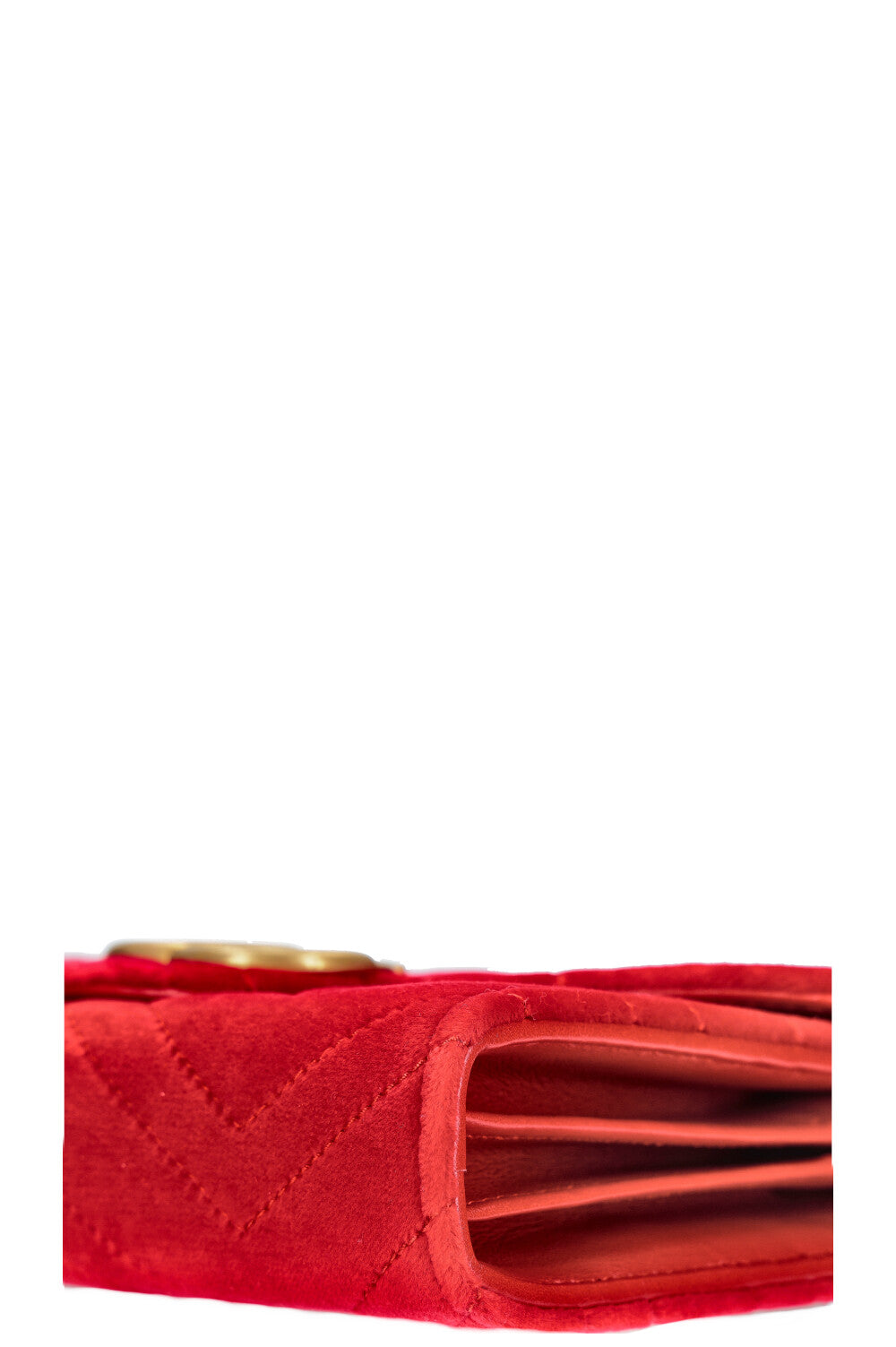 Sac bandoulière gg marmont chain en velours Gucci Rouge en Velours -  28405768