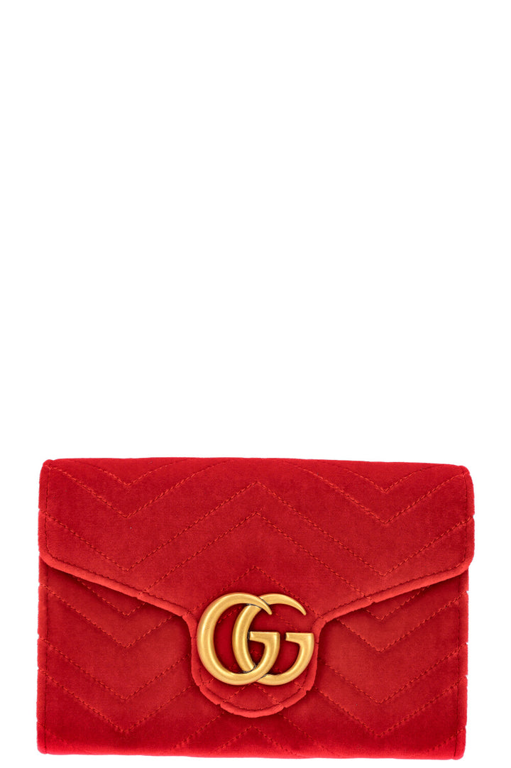 Gucci Marmont Mini Bag Velvet Red GG