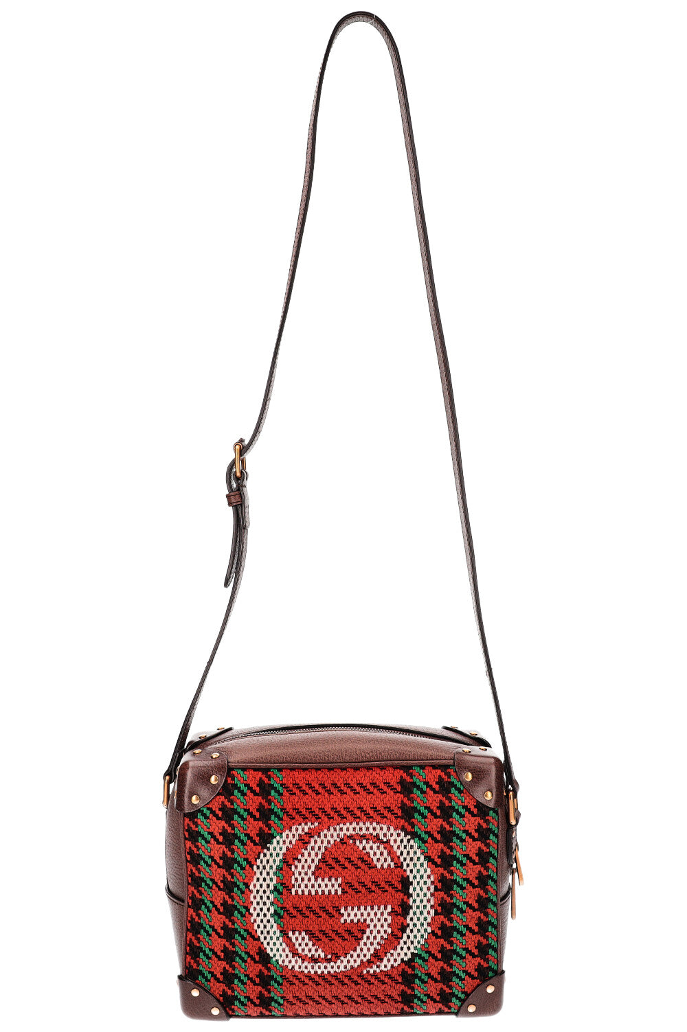 GUCCI Sac Trunk Tweed Pied de Poule