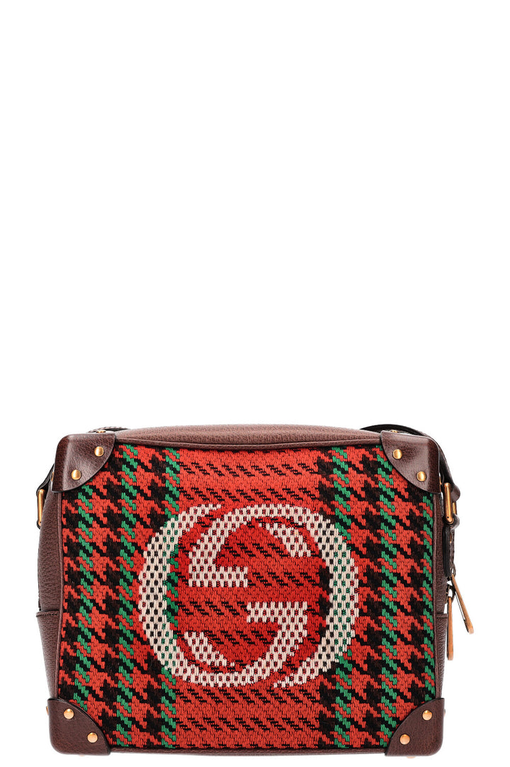 GUCCI Sac Trunk Tweed Pied de Poule