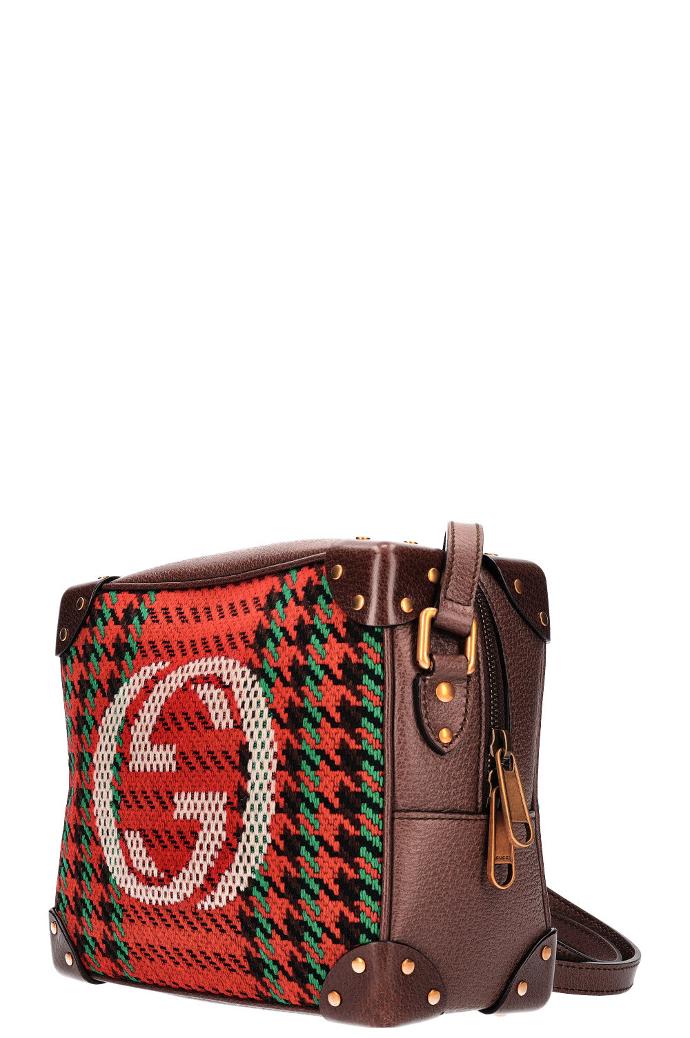 GUCCI Trunk Bag Tweed Houndstooth