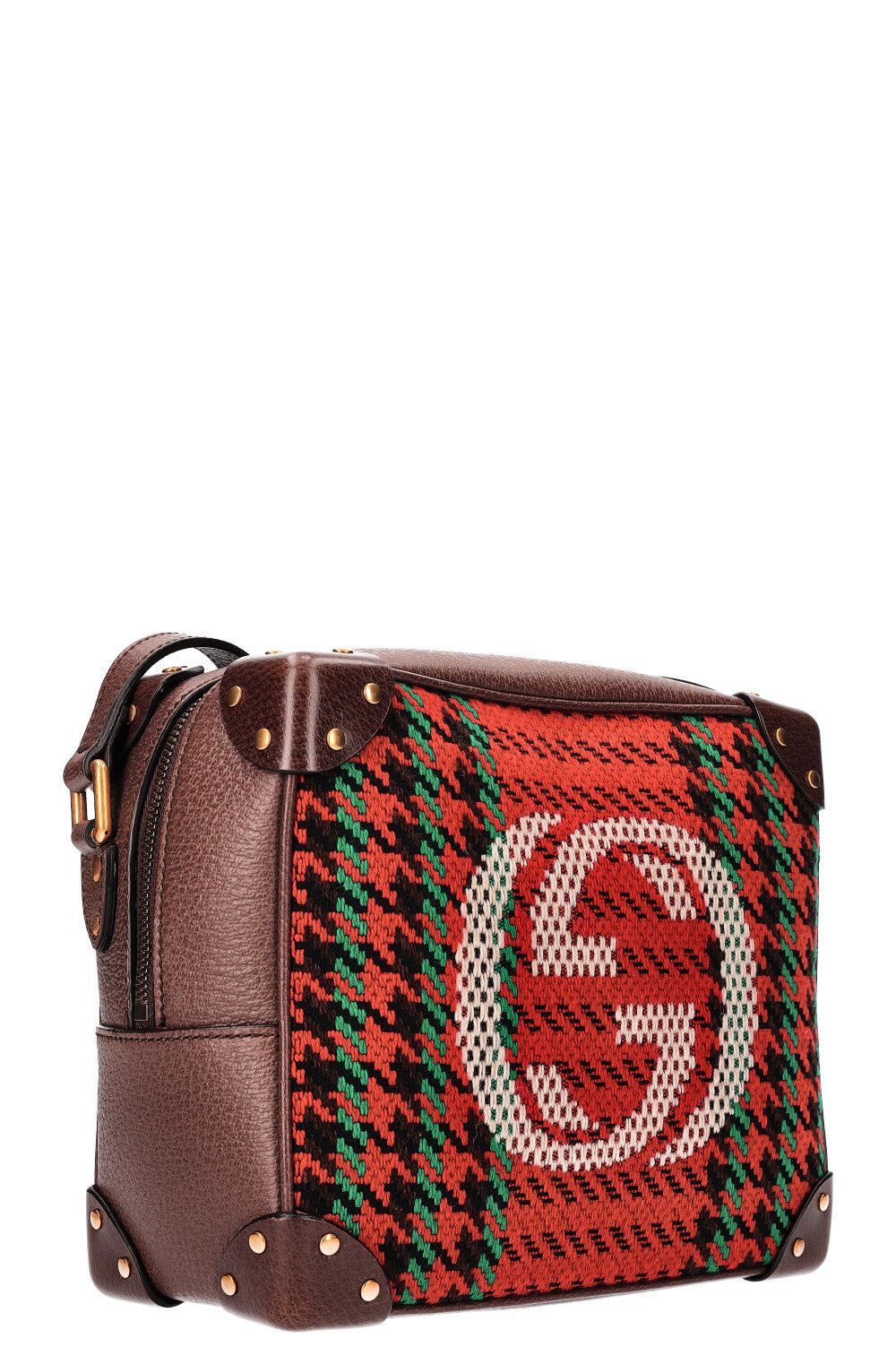 GUCCI Sac Trunk Tweed Pied de Poule