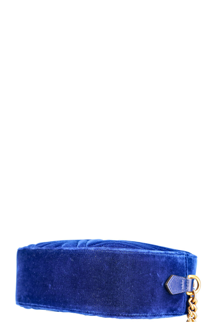 GUCCI Marmont Sac à Bandoulière Velours Bleu