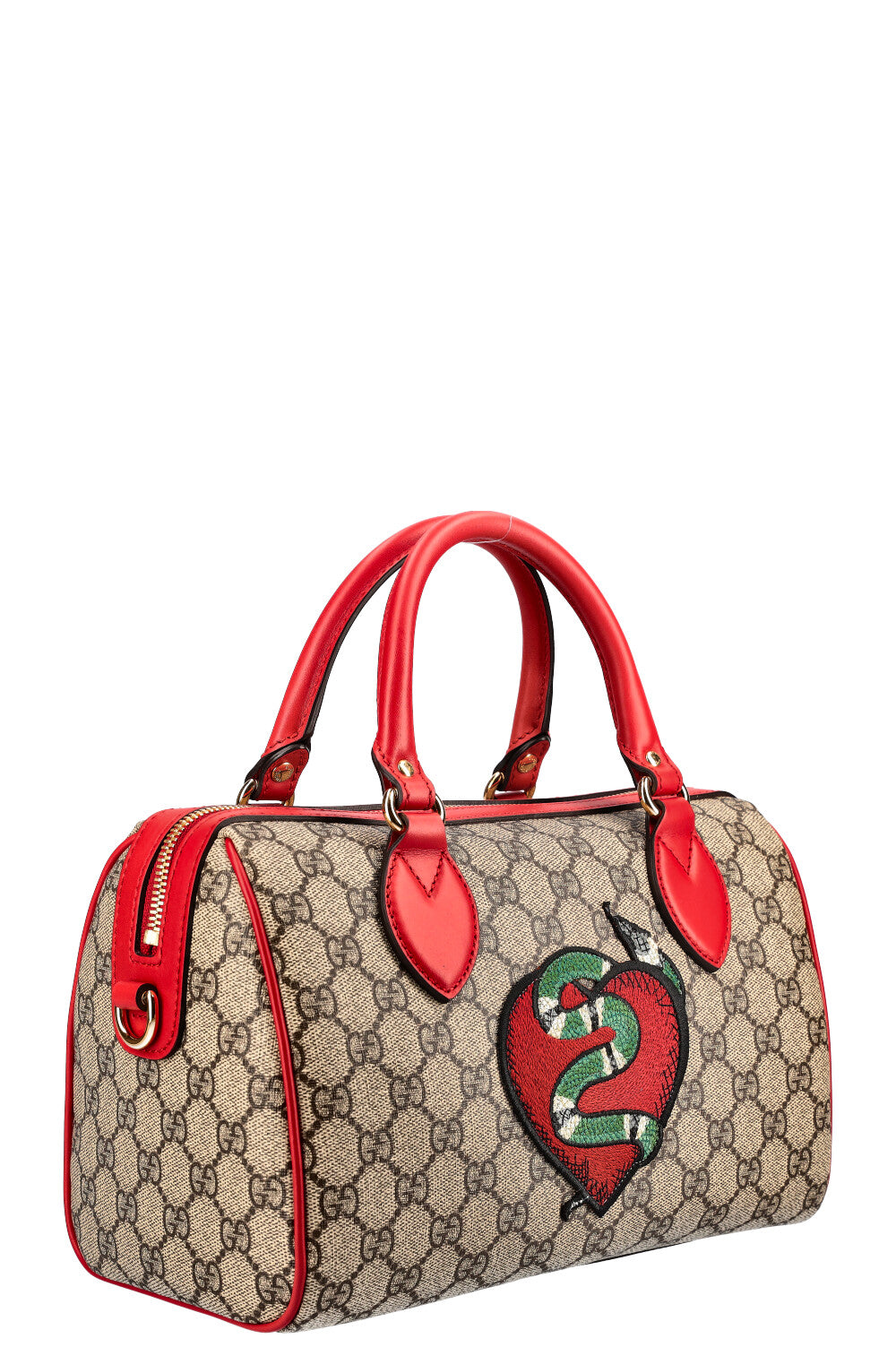 GUCCI Kingsnake Boston Bag GG Supreme