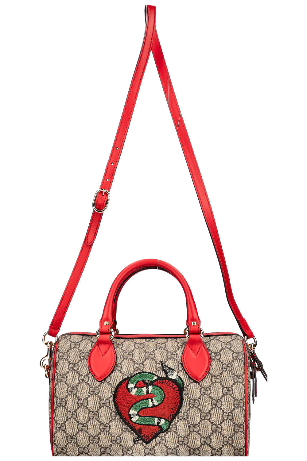 GUCCI Kingsnake Boston Bag GG Supreme