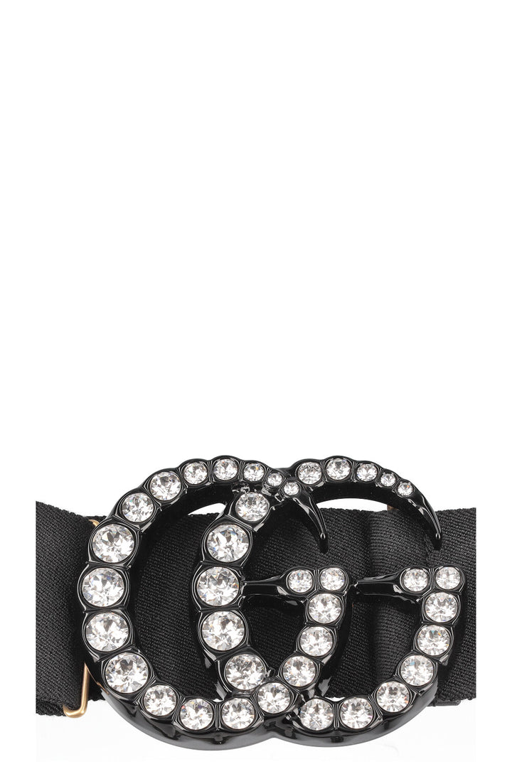 GUCCI GG Ceinture Cristaux Noir