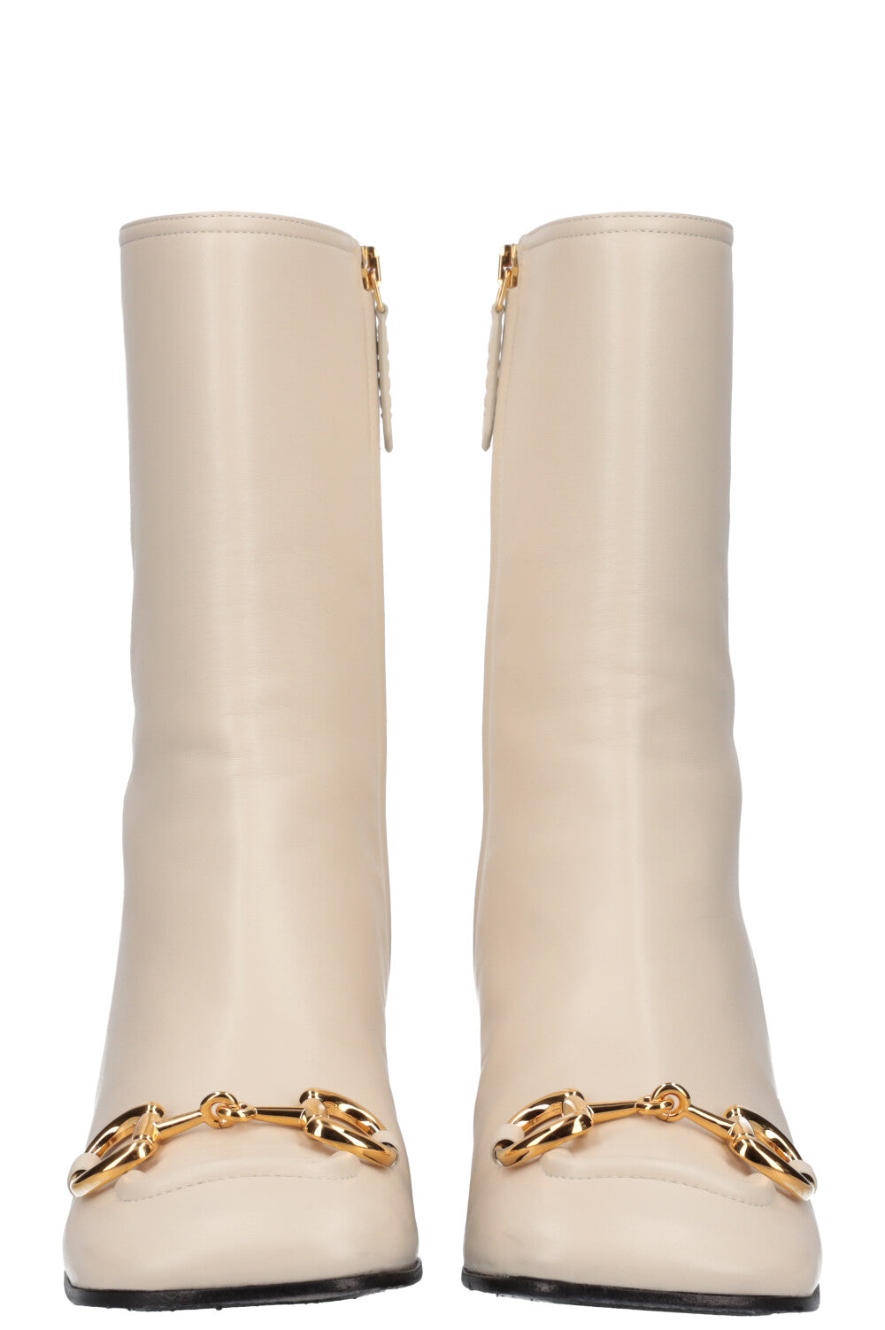 GUCCI Horsebit Boots Creme