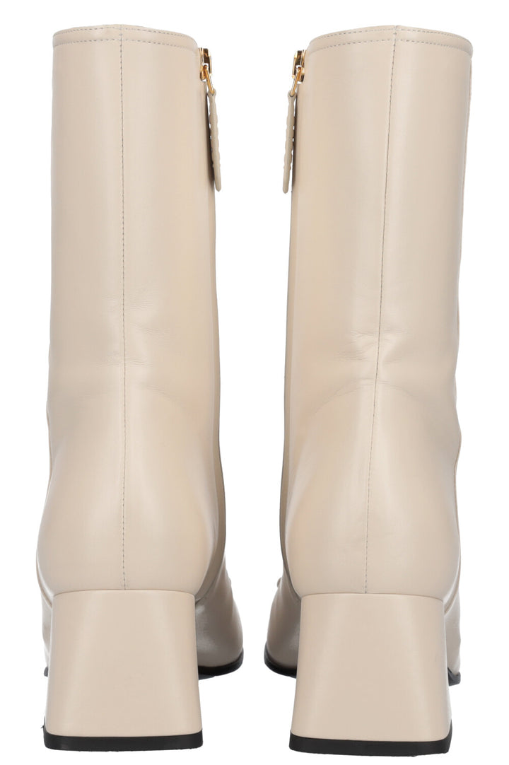 GUCCI Horsebit Boots Creme