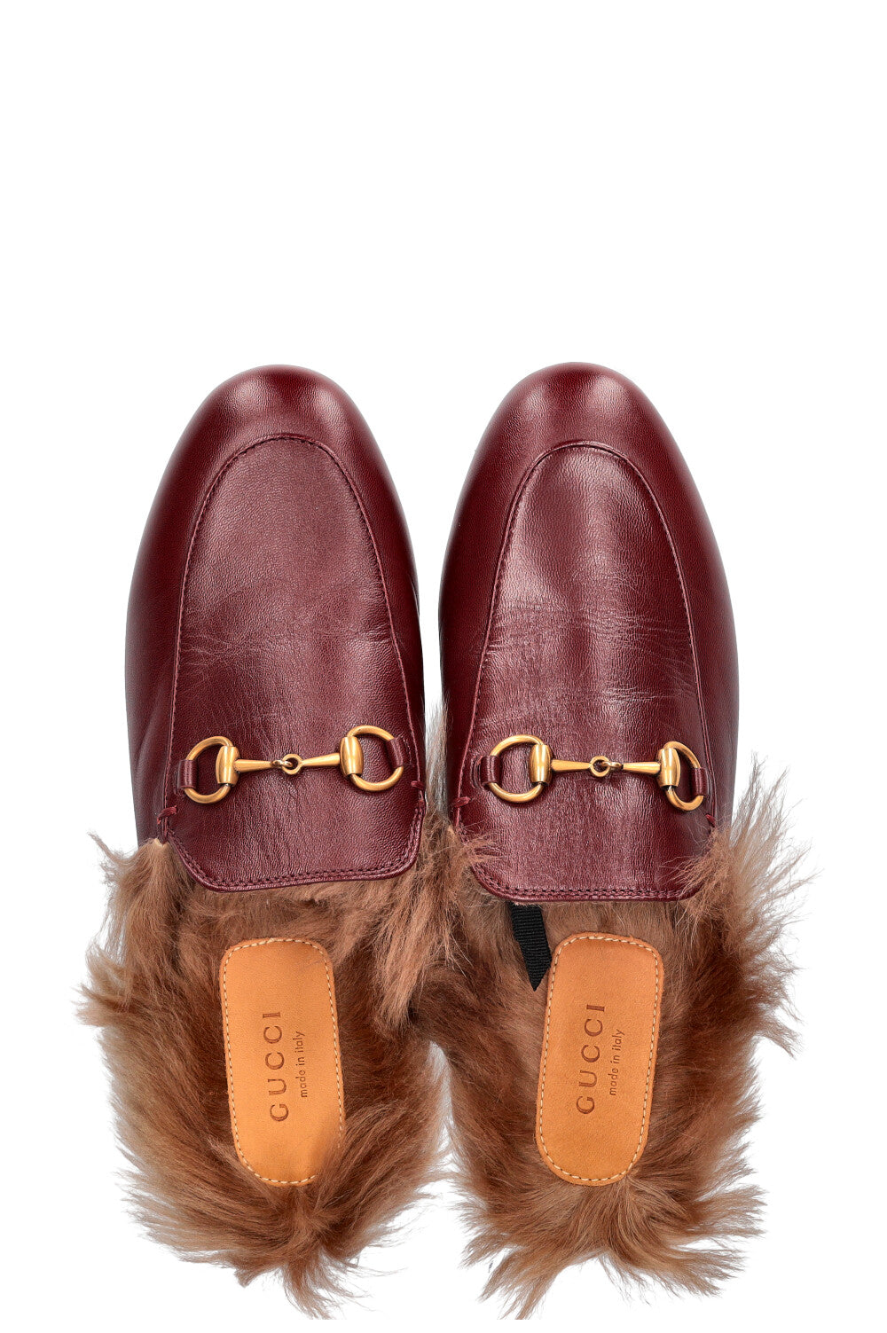 GUCCI Princetown Flats Burgundy