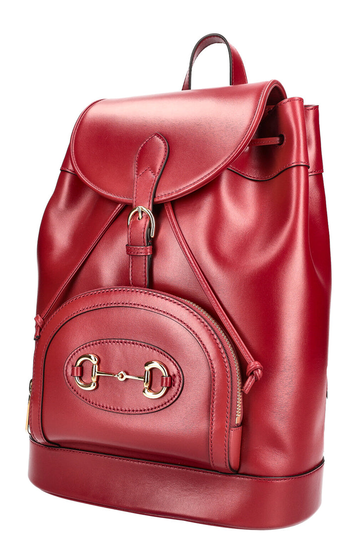 GUCCI 1955 Horsebit Backpack Red