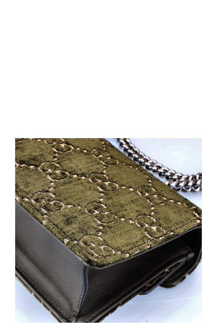 GUCCI Small Dionysus Bag Velvet Green