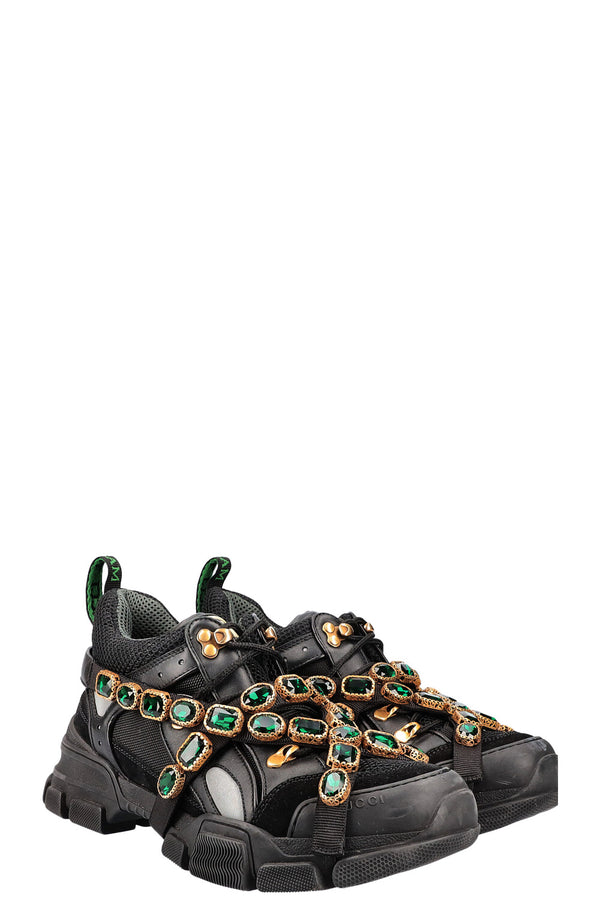 Baskets GUCCI Flashtreck avec cristaux Noir