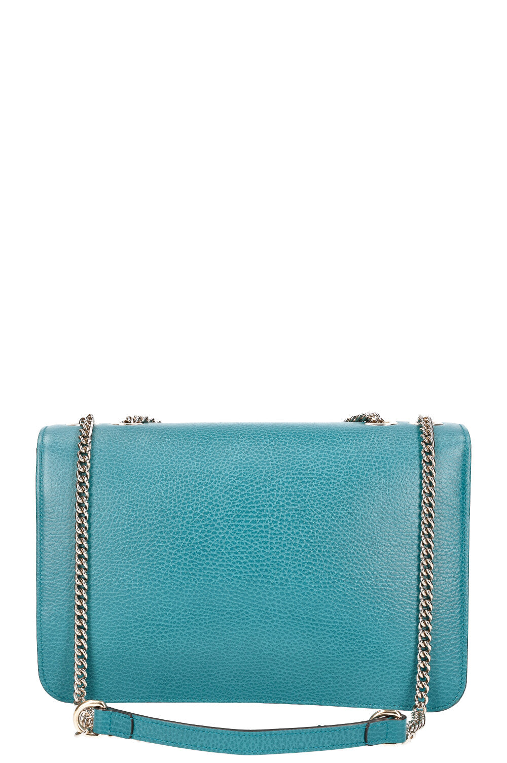 GUCCI Sac à bandoulière entrelacé Medium Turquoise