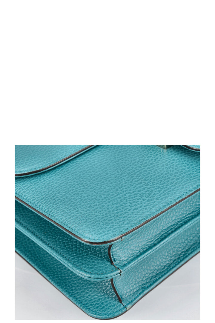 GUCCI Sac à bandoulière entrelacé Medium Turquoise