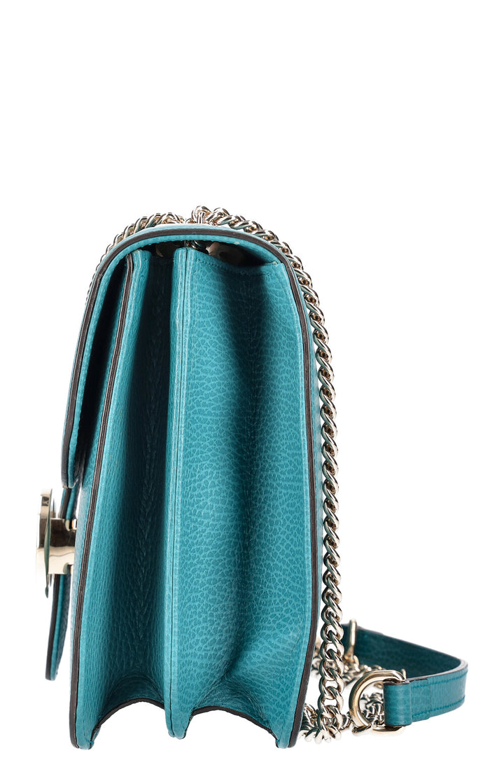 GUCCI Sac à bandoulière entrelacé Medium Turquoise