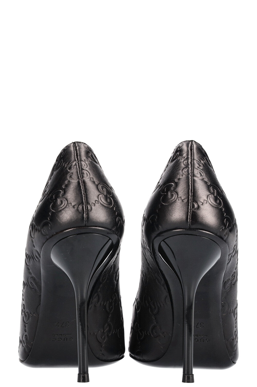 GUCCI Guccissima Peep Toes Noir