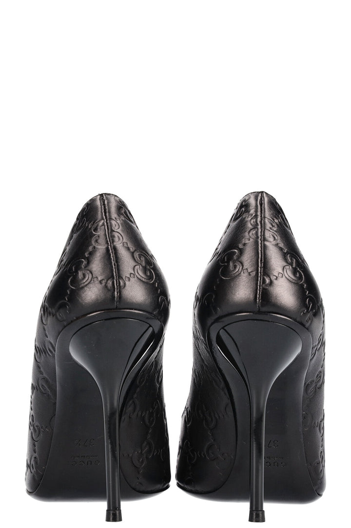 GUCCI Guccissima Peep Toes Noir