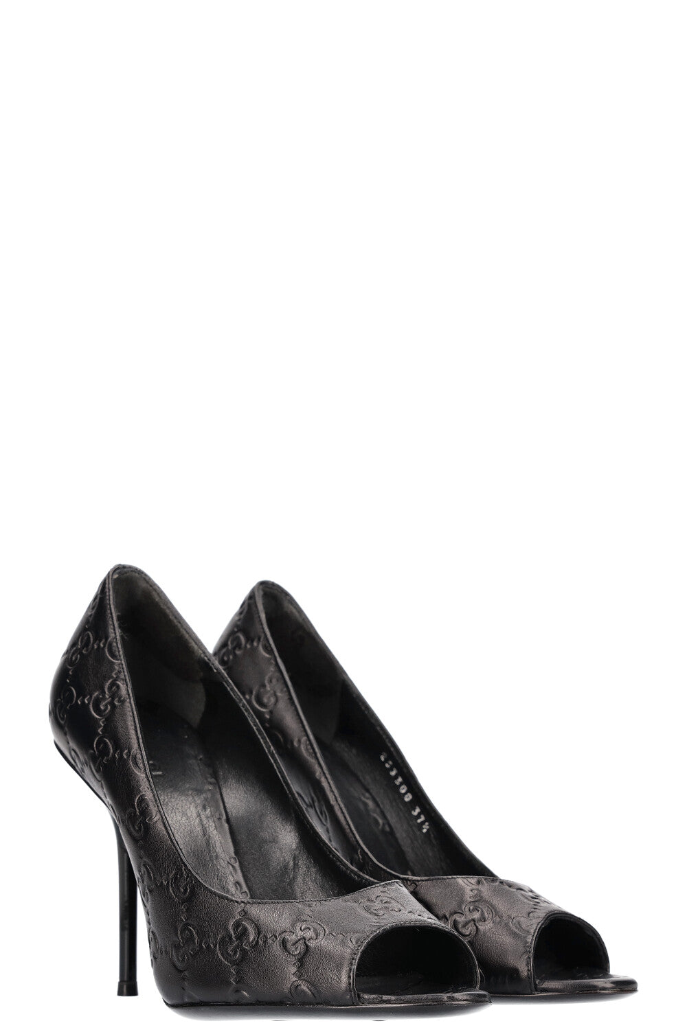 Gucci Guccissima Peep Toe's Black 