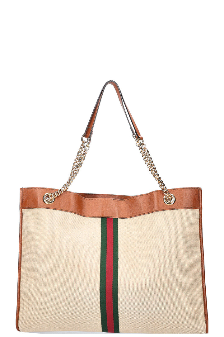 GUCCI Rajah Tote Canvas Beige