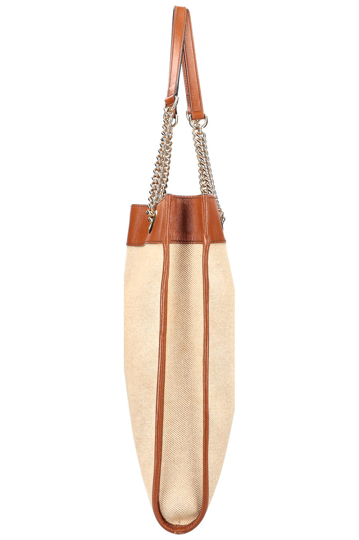 GUCCI Rajah Tote Canvas Beige