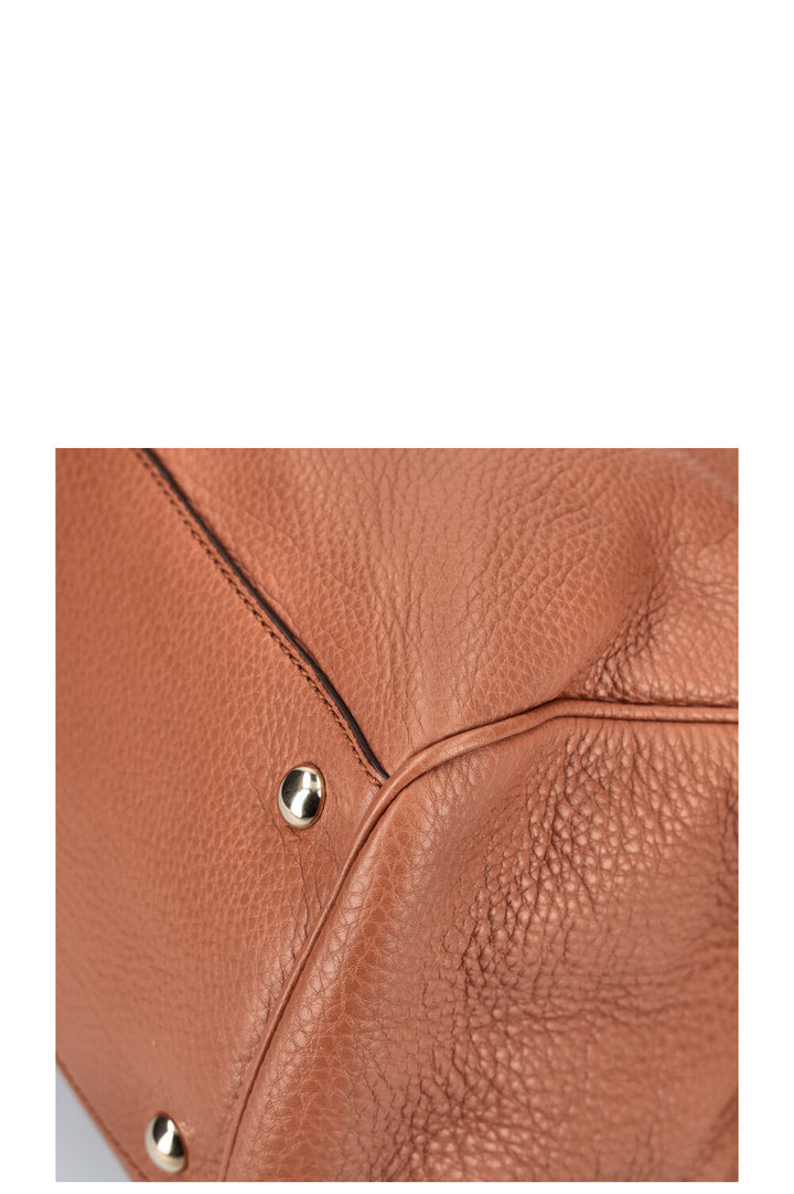 GUCCI Bamboo 2-Way Tote Brown