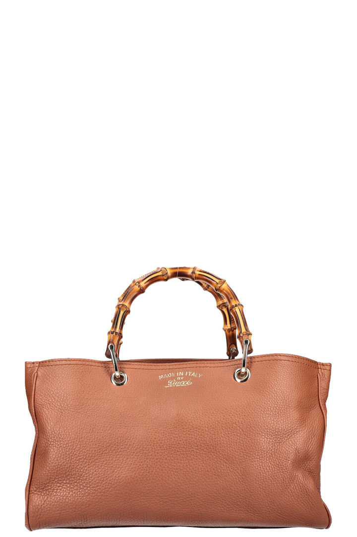 Gucci Bamboo 2 Way Tote Cognac