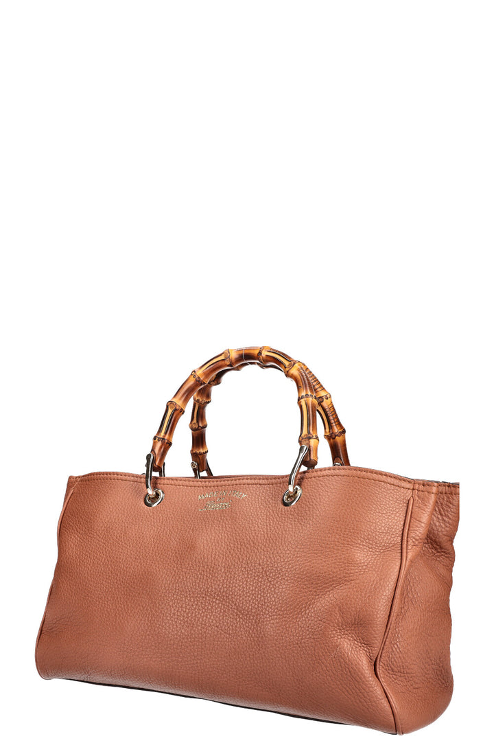 GUCCI Bamboo 2-Way Tote Brown