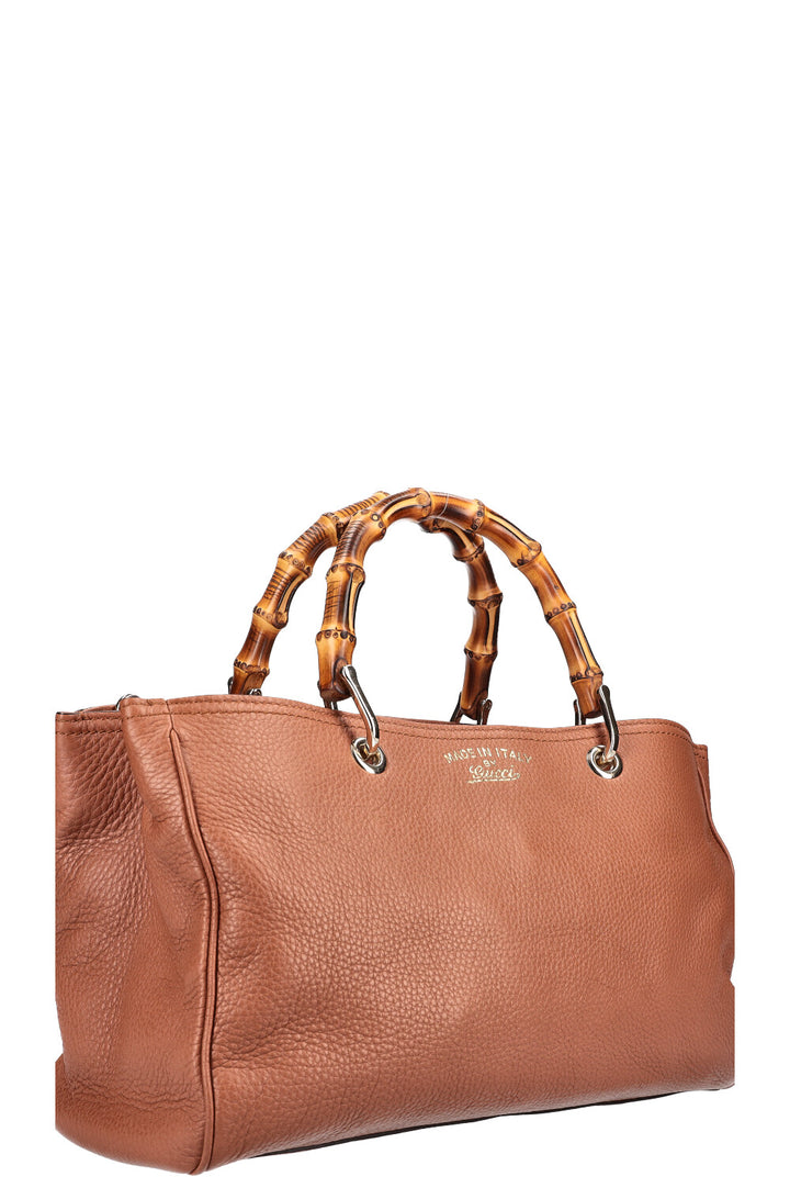 GUCCI Bamboo 2-Way Tote Brown